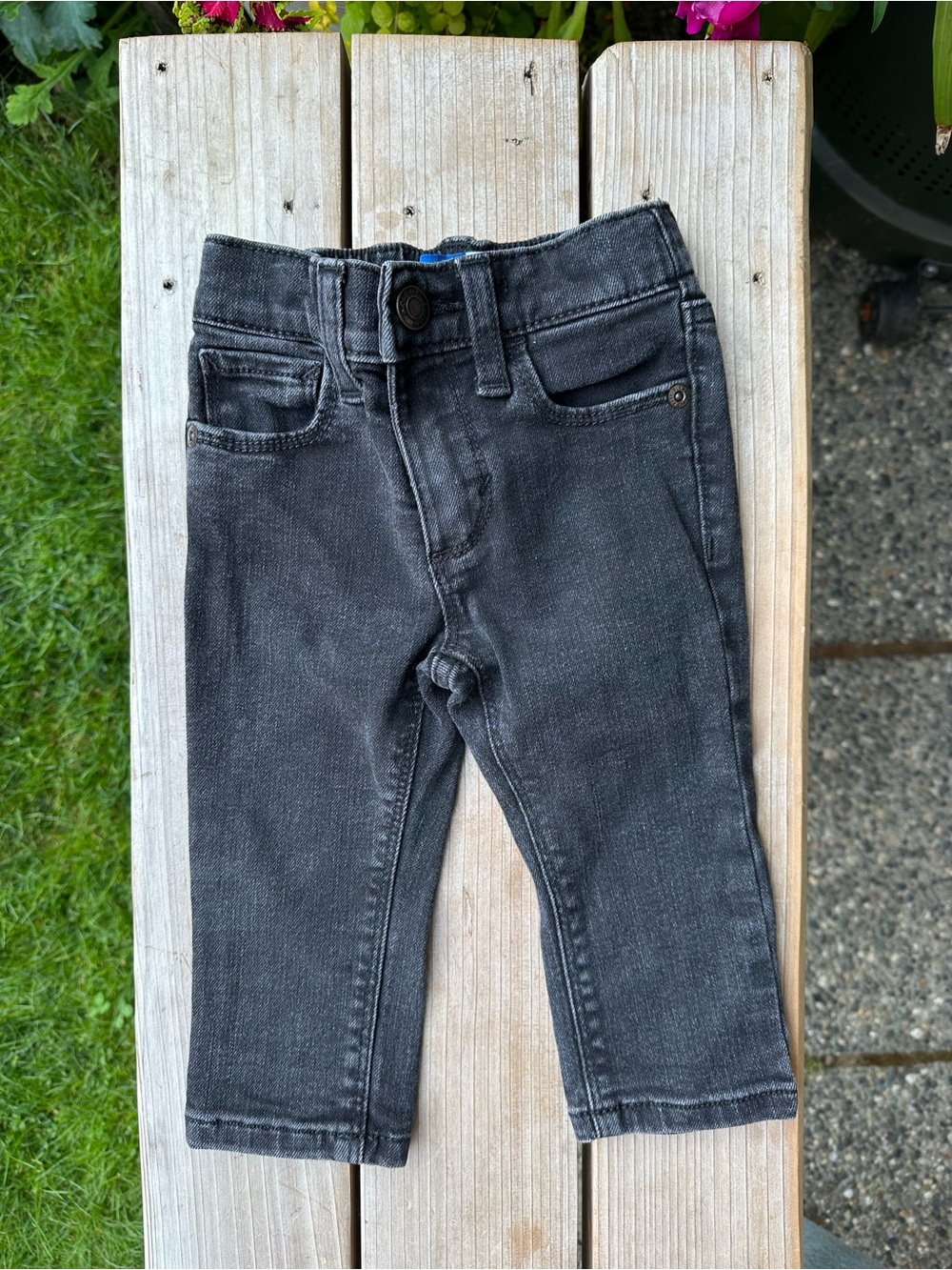Old Navy Boys Black/Charcoal Stretch Denim Jeans